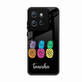 Colorful Pineapple Glass Case Cover For Motorola Edge 50 Neo