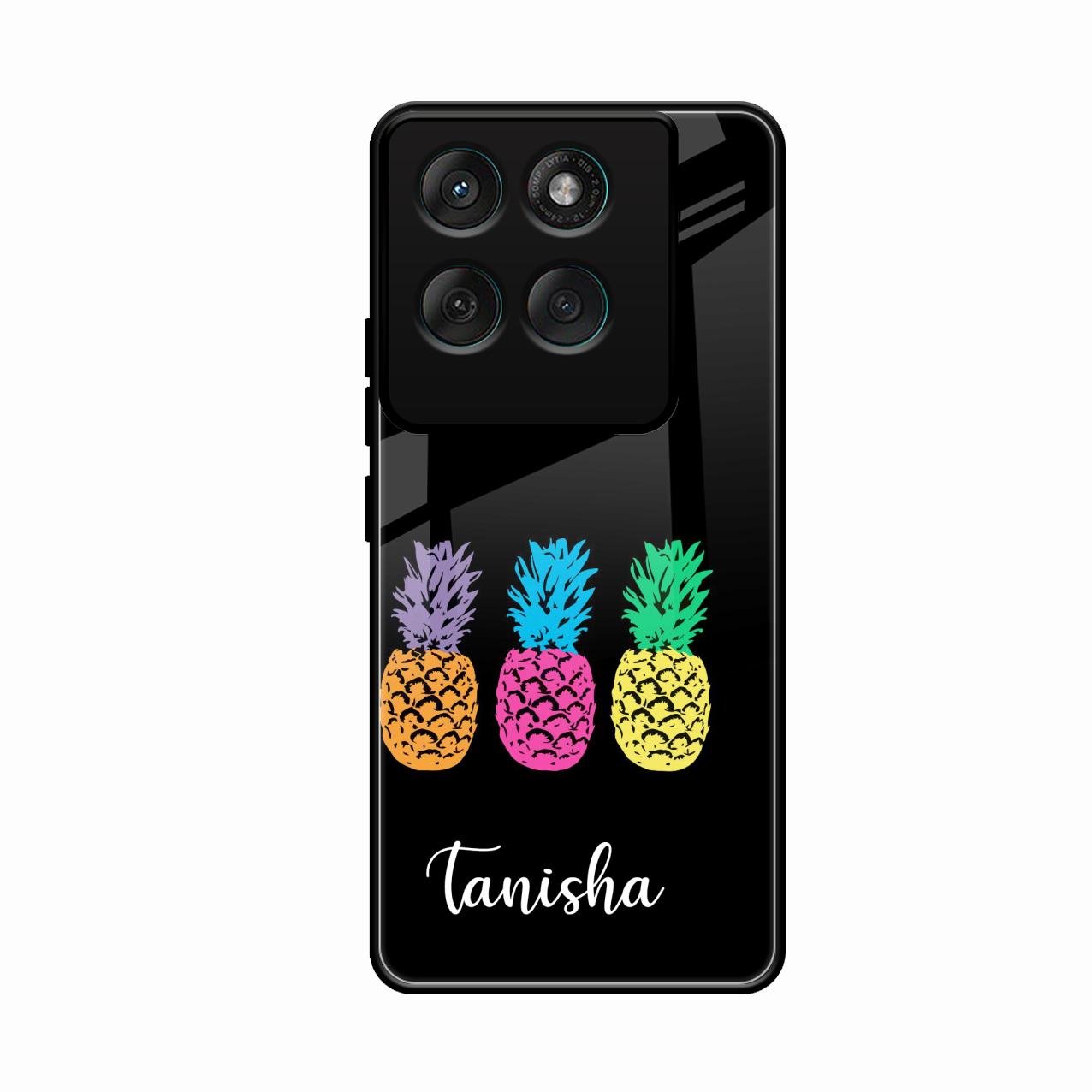 Colorful Pineapple Glass Case Cover For Motorola Edge 60 Pro 5G