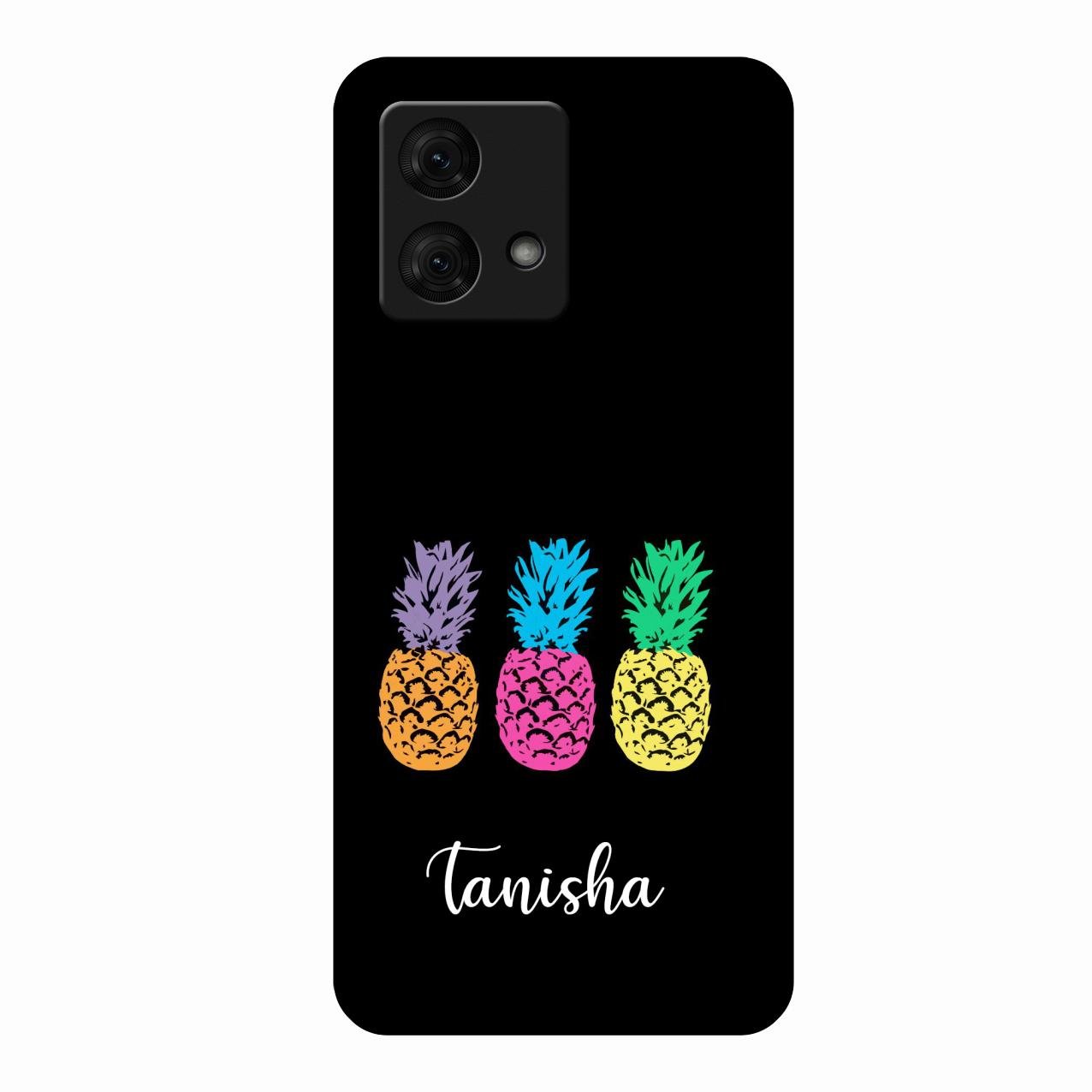 Colorful Pineapple Glass Case Cover For Motorola g84 5G