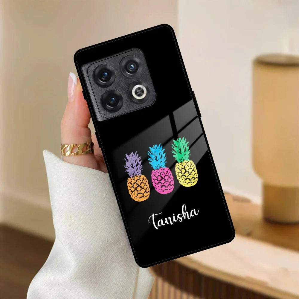 Colorful Pineapple Glass Case Cover For OnePlus - ShopOnCliQ