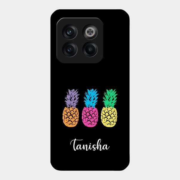 Colorful Pineapple Glass Case Cover For Oneplus 10T 5G