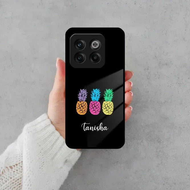 Colorful Pineapple Glass Case Cover For OnePlus - ShopOnCliQ