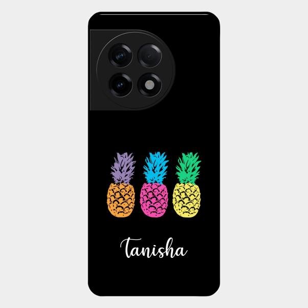 Colorful Pineapple Glass Case Cover For Oneplus 11R 5G