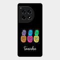 Colorful Pineapple Glass Case Cover For Oneplus 12R 5G