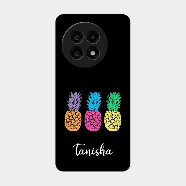 Colorful Pineapple Glass Case Cover For Oneplus 13R 5G