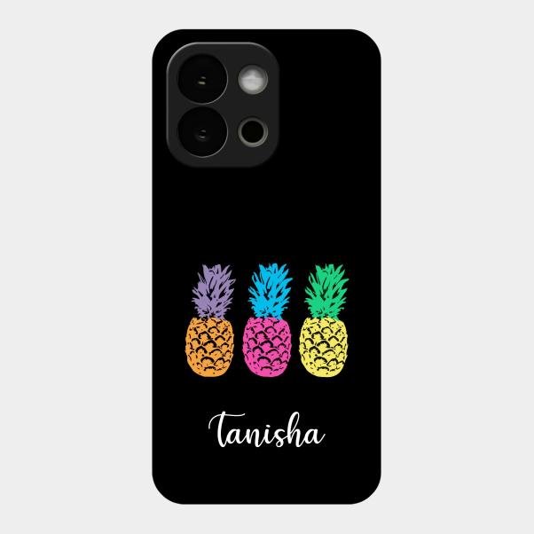 Colorful Pineapple Glass Case Cover For Oneplus 13S 5G
