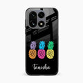 Colorful Pineapple Glass Case Cover For OnePlus 15 5G