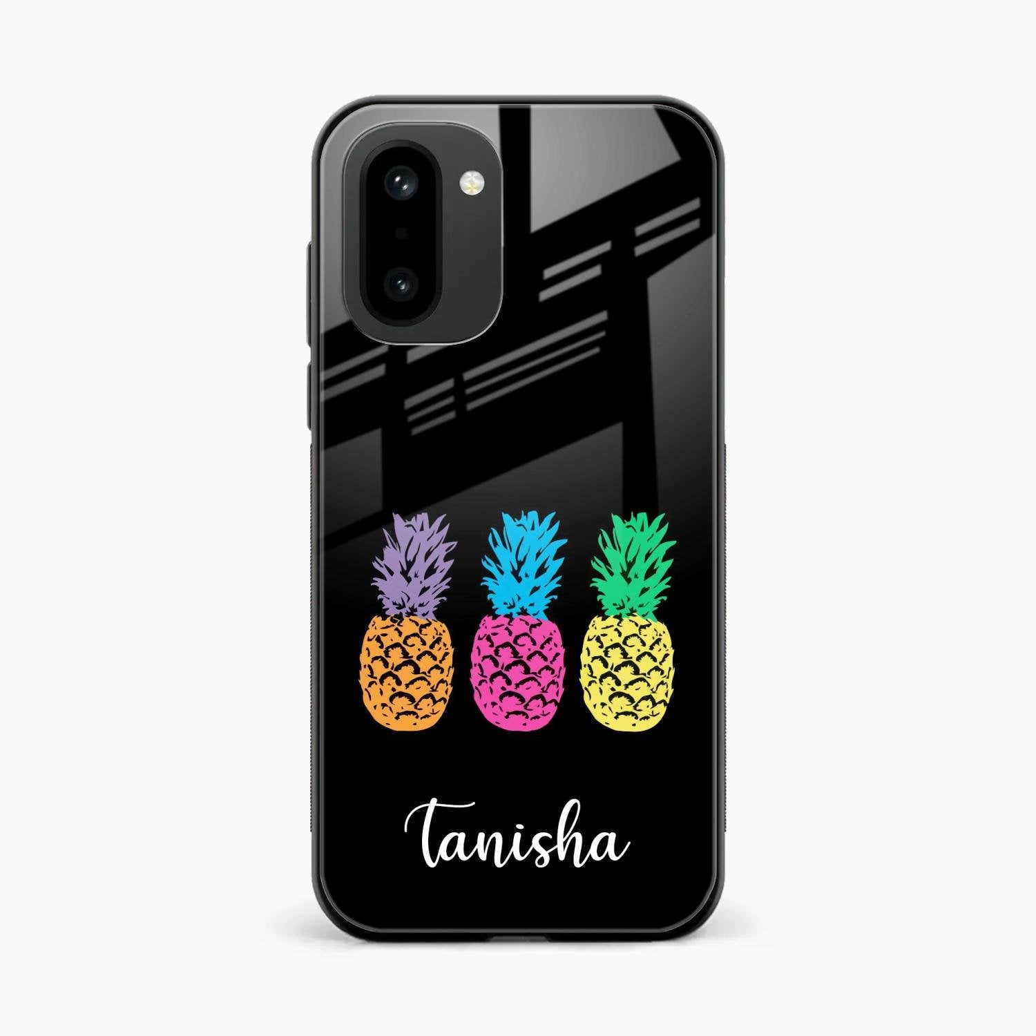 Colorful Pineapple Glass Case Cover For OnePlus 15R 5G