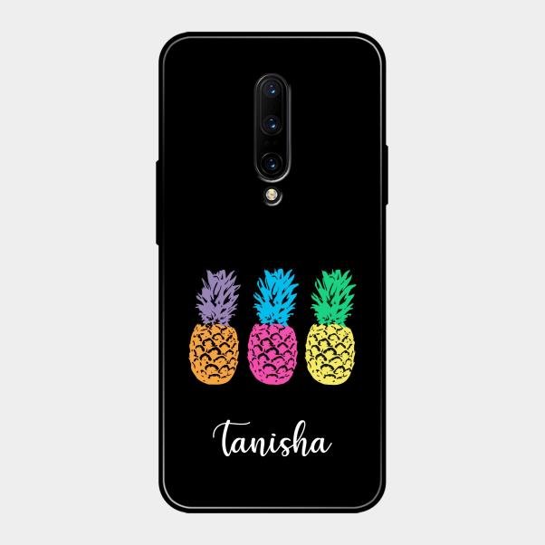 Colorful Pineapple Glass Case Cover For Oneplus 7 Pro