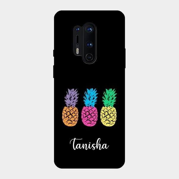 Colorful Pineapple Glass Case Cover For Oneplus 8 Pro