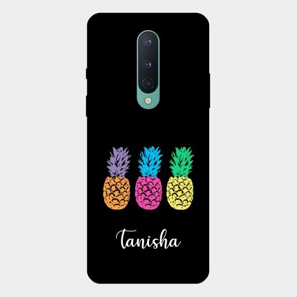 Colorful Pineapple Glass Case Cover For Oneplus 8