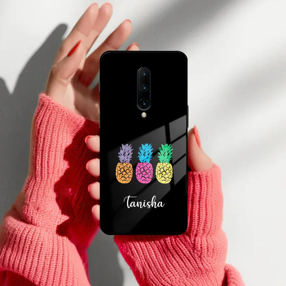 Colorful Pineapple Glass Case Cover For OnePlus - ShopOnCliQ