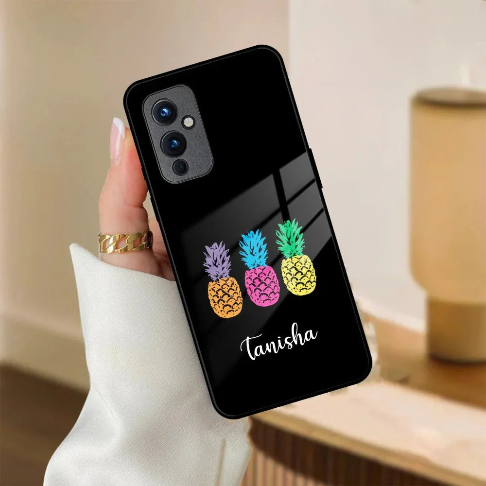 Colorful Pineapple Glass Case Cover For OnePlus - ShopOnCliQ
