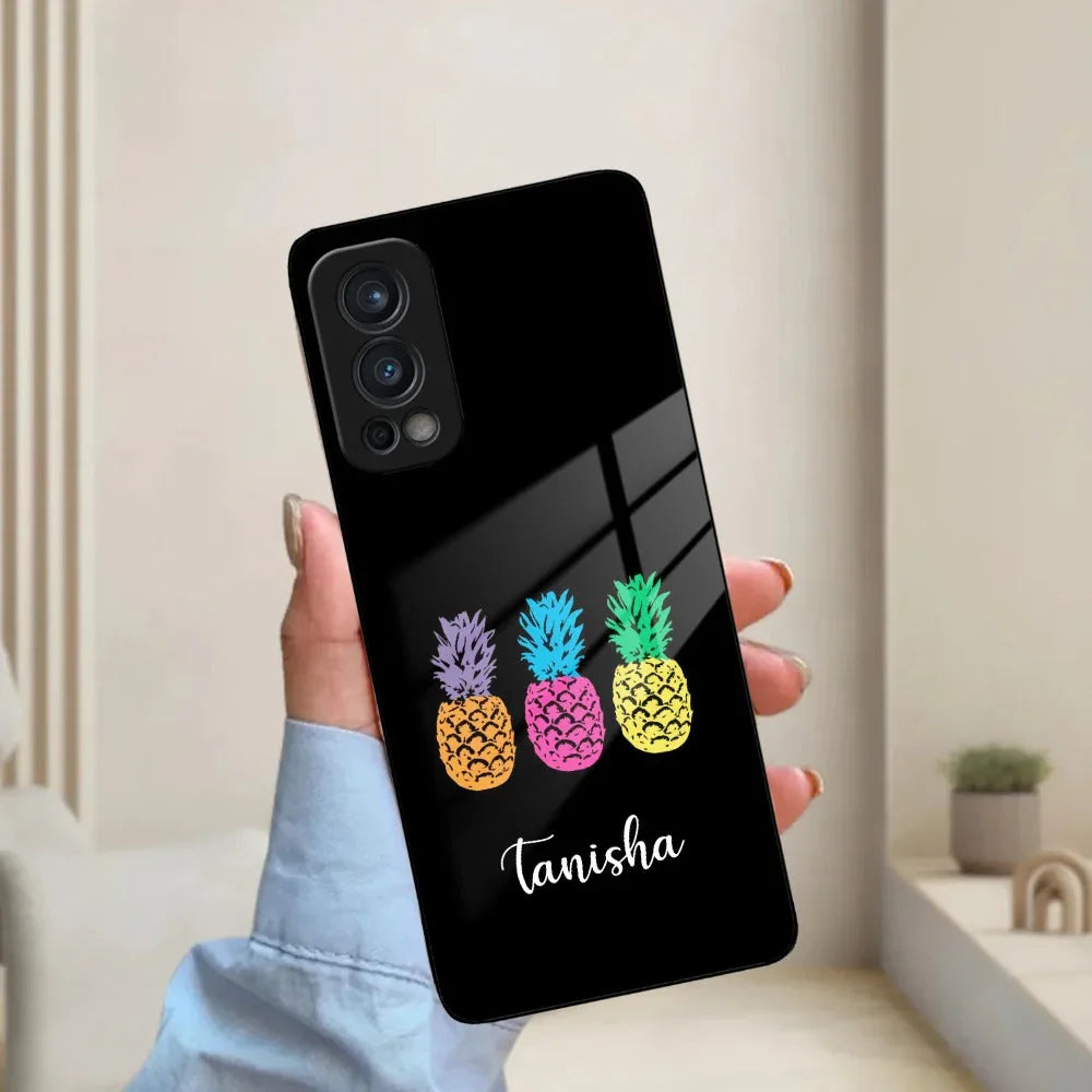 Colorful Pineapple Glass Case Cover For OnePlus - ShopOnCliQ