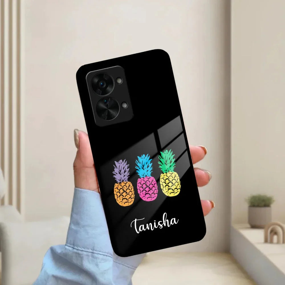 Colorful Pineapple Glass Case Cover For OnePlus - ShopOnCliQ