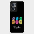 Colorful Pineapple Glass Case Cover For Oneplus Nord Ce 2 5G