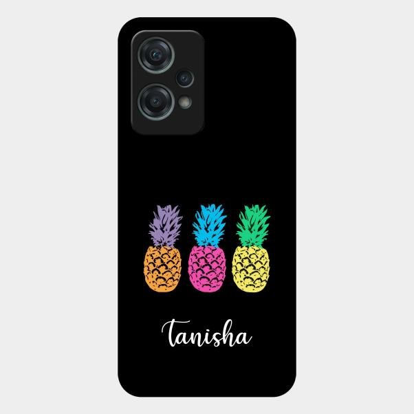Colorful Pineapple Glass Case Cover For Oneplus Nord Ce 2 Lite 5G