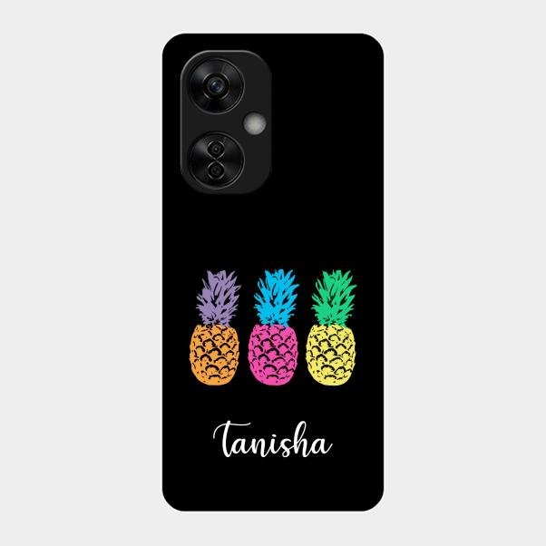 Colorful Pineapple Glass Case Cover For Oneplus Nord Ce 3 Lite 5G