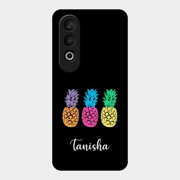 Colorful Pineapple Glass Case Cover For Oneplus Nord Ce 4 5G