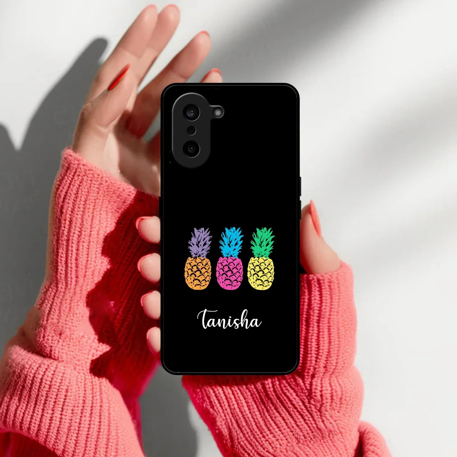 Colorful Pineapple Glass Case Cover For OnePlus - ShopOnCliQ