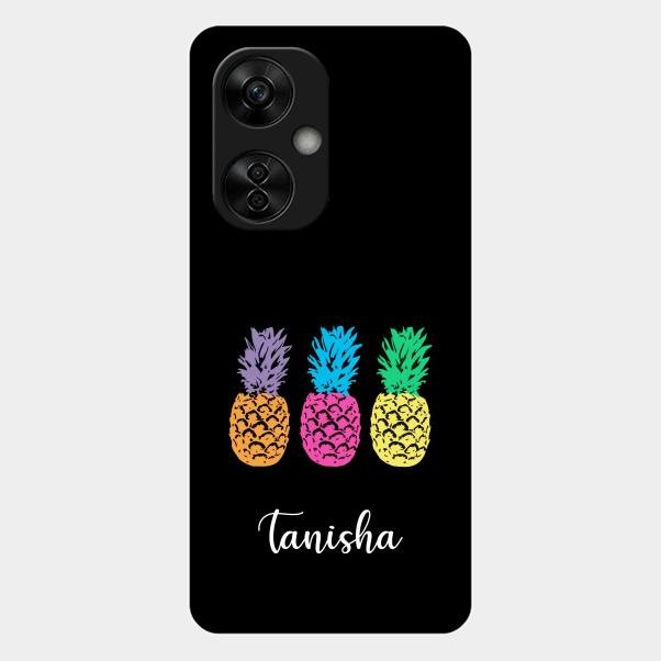 Colorful Pineapple Glass Case Cover For Oneplus Nord Ce5 5G