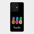 Colorful Pineapple Glass Case Cover For Oppo A3X 5G