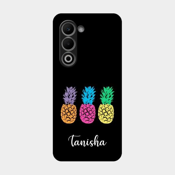 Colorful Pineapple Glass Case Cover For Oppo A5 5G