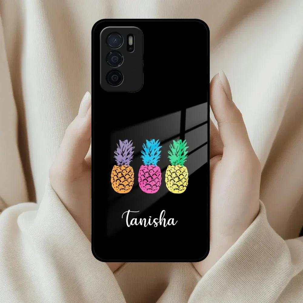 Colorful Pineapple Glass Case Cover For Oppo - ShopOnCliQ
