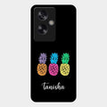 Colorful Pineapple Glass Case Cover For Oppo A79 5G