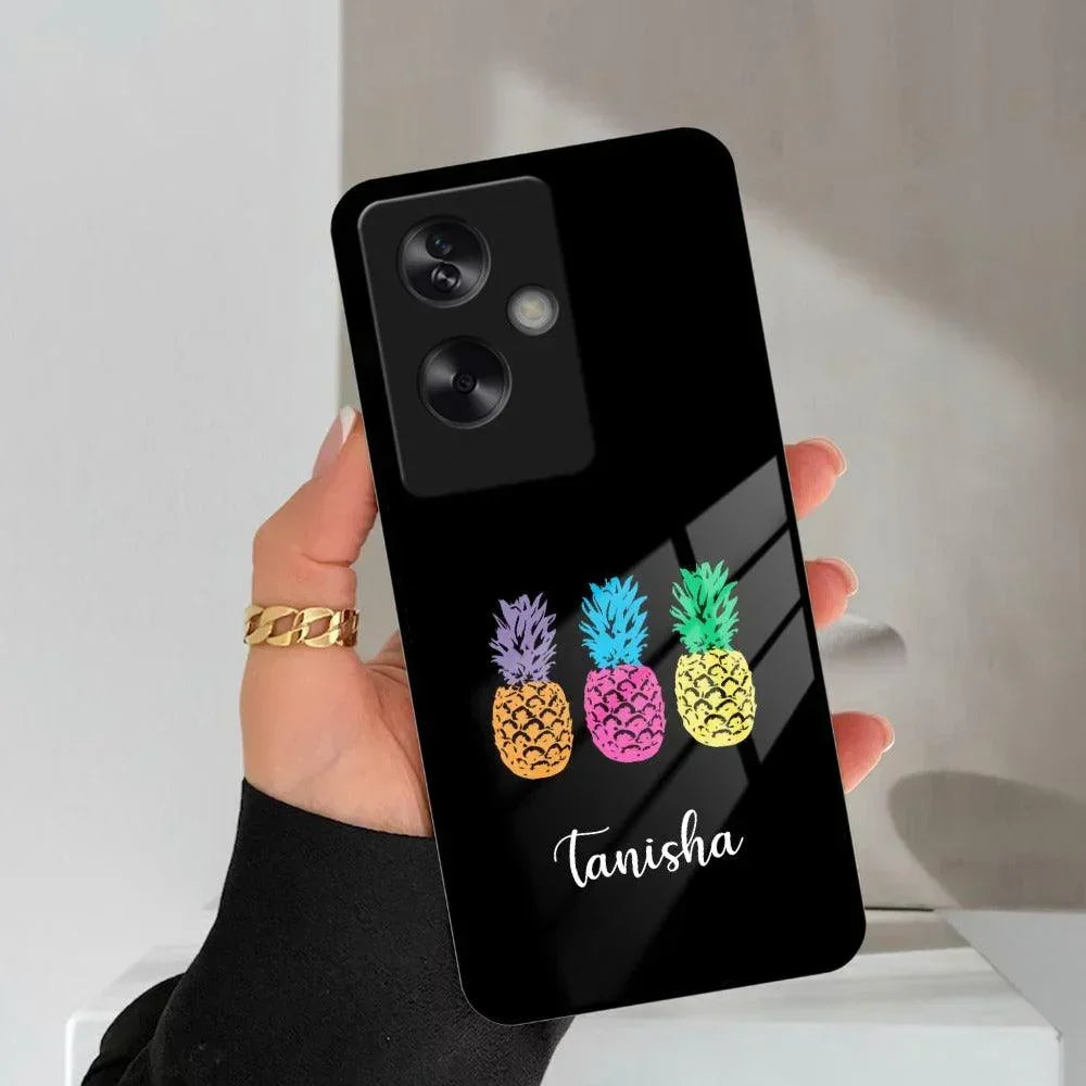 Colorful Pineapple Glass Case Cover For Oppo - ShopOnCliQ