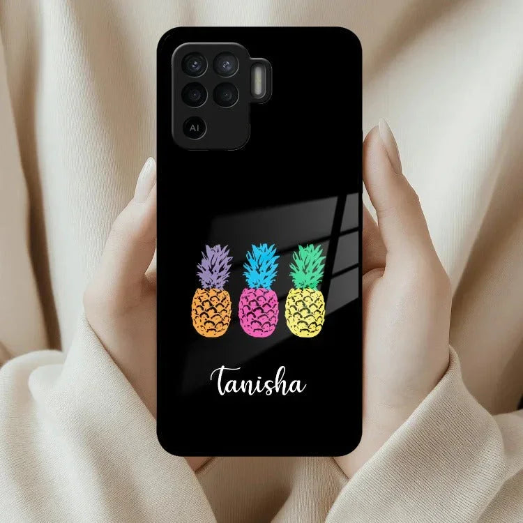 Colorful Pineapple Glass Case Cover For Oppo - ShopOnCliQ