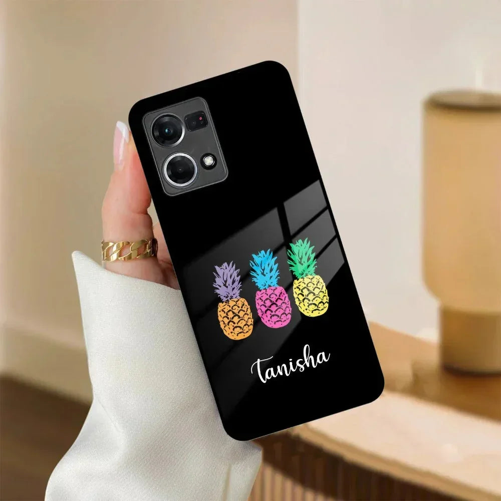 Colorful Pineapple Glass Case Cover For Oppo - ShopOnCliQ
