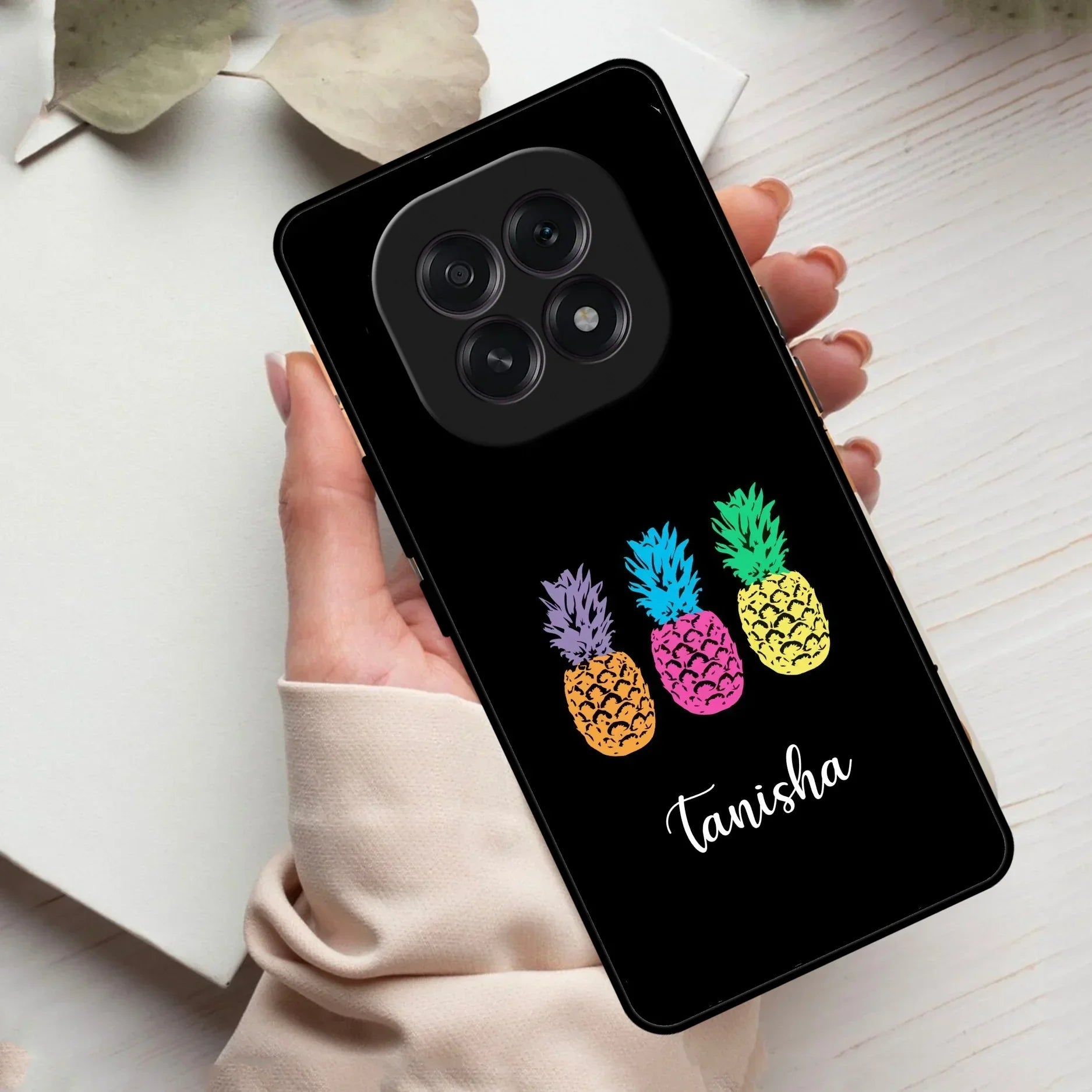 Colorful Pineapple Glass Case Cover For Oppo - ShopOnCliQ