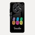 Colorful Pineapple Glass Case Cover For Oppo F31 Pro 5G