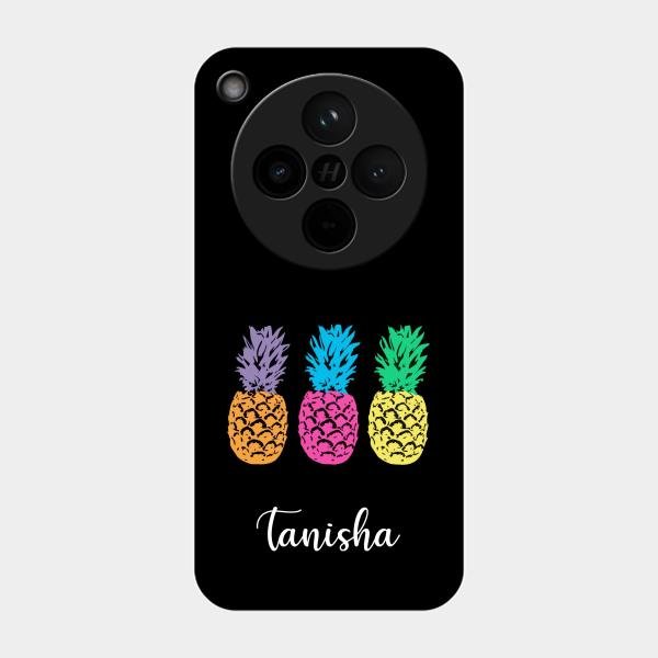 Colorful Pineapple Glass Case Cover For Oppo Find X8 5G