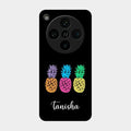 Colorful Pineapple Glass Case Cover For Oppo Find X8 Pro 5G