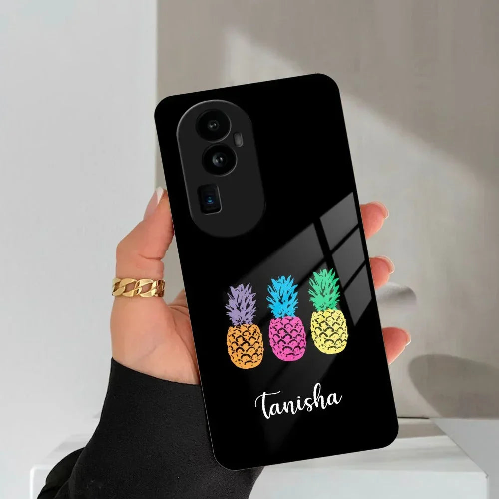 Colorful Pineapple Glass Case Cover For Oppo - ShopOnCliQ