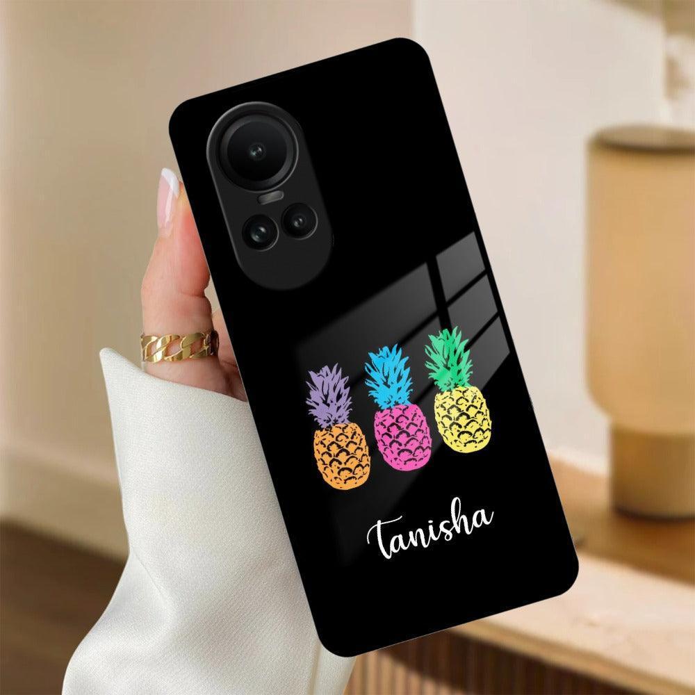 Colorful Pineapple Glass Case Cover For Oppo - ShopOnCliQ