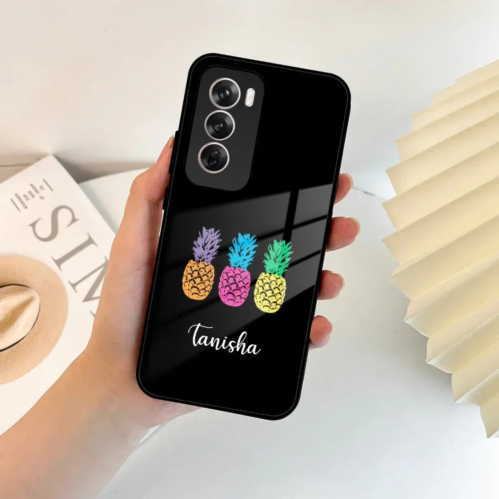 Colorful Pineapple Glass Case Cover For Oppo - ShopOnCliQ