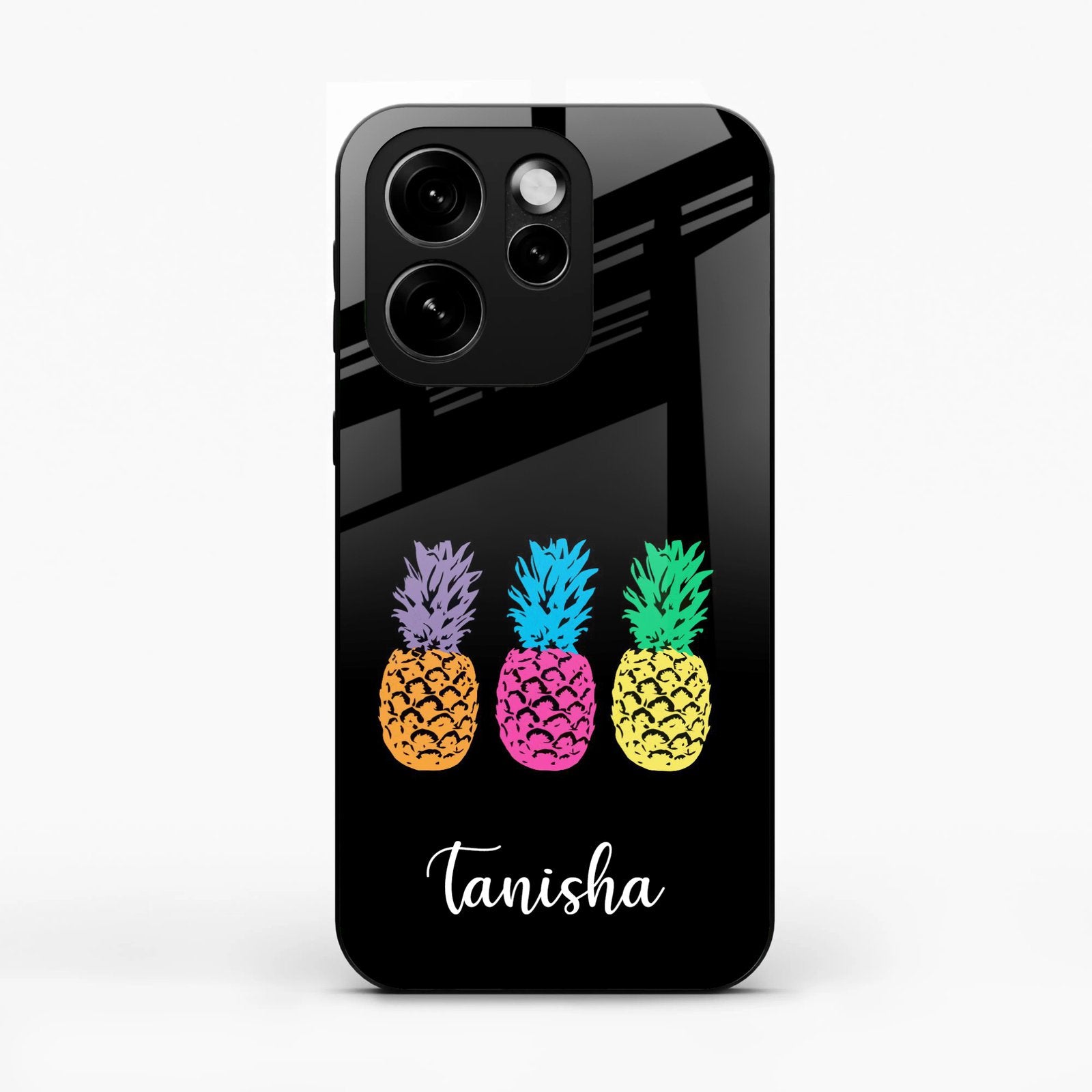 Colorful Pineapple Glass Case Cover For Oppo Reno 15 Pro 5G