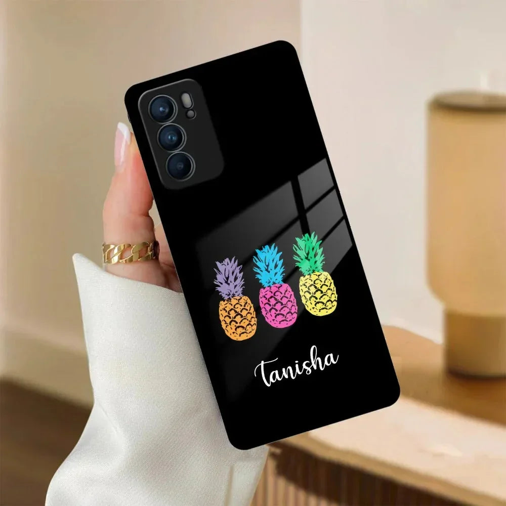 Colorful Pineapple Glass Case Cover For Oppo - ShopOnCliQ