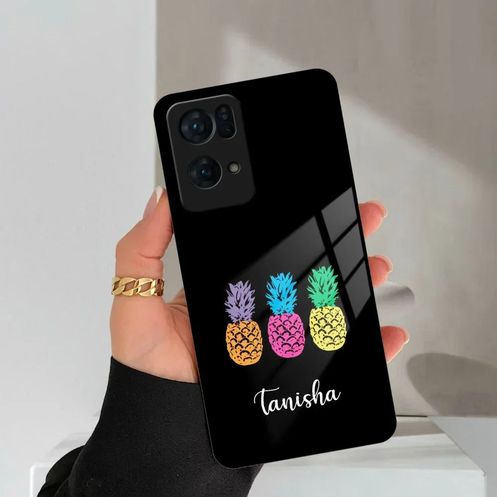 Colorful Pineapple Glass Case Cover For Oppo - ShopOnCliQ