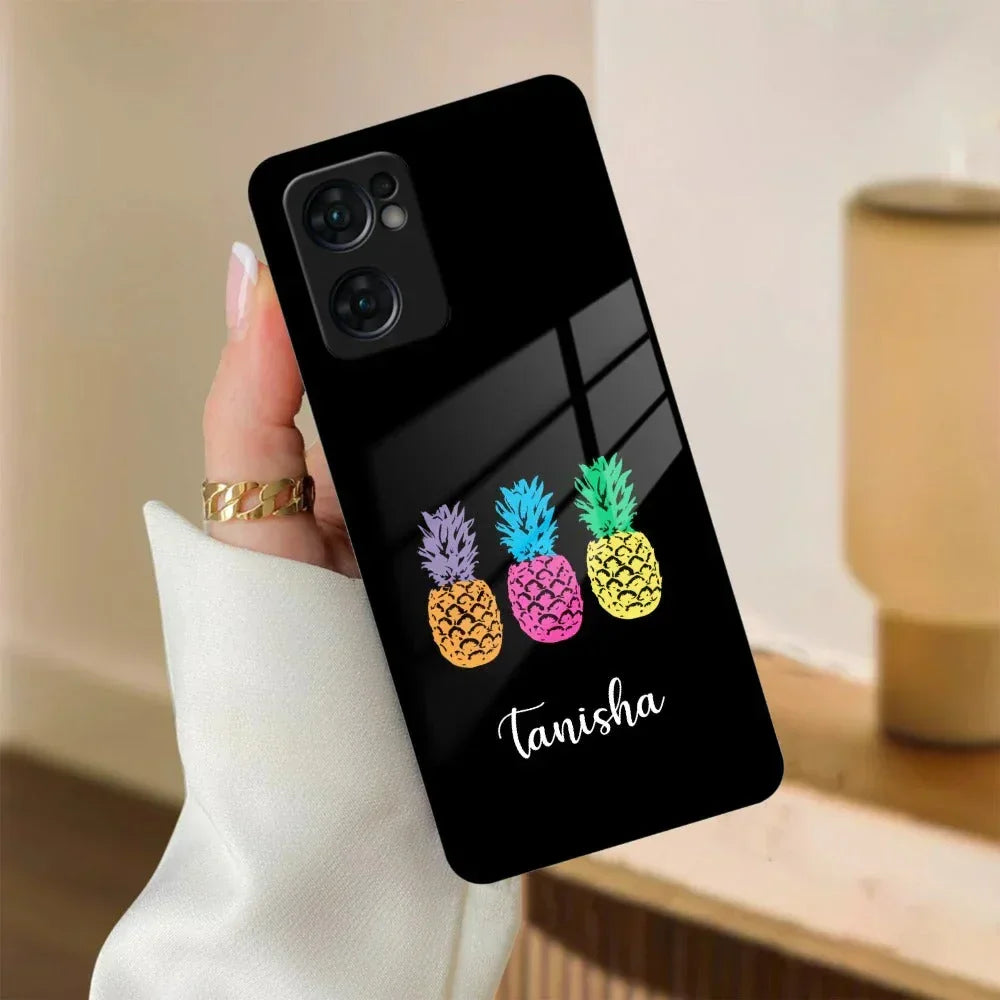 Colorful Pineapple Glass Case Cover For Oppo - ShopOnCliQ