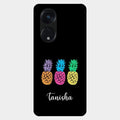 Colorful Pineapple Glass Case Cover For Oppo Reno 8T 5G