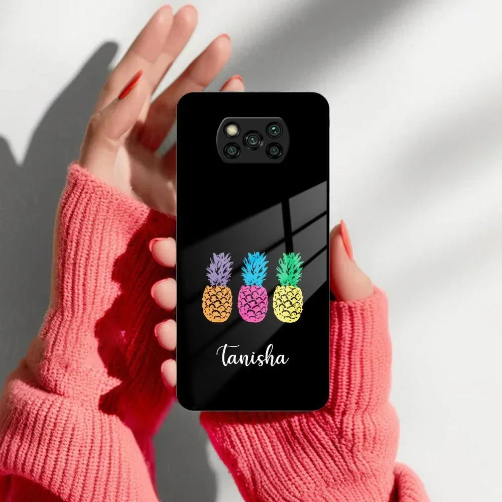 Colorful Pineapple Glass Case Cover For Poco - ShopOnCliQ