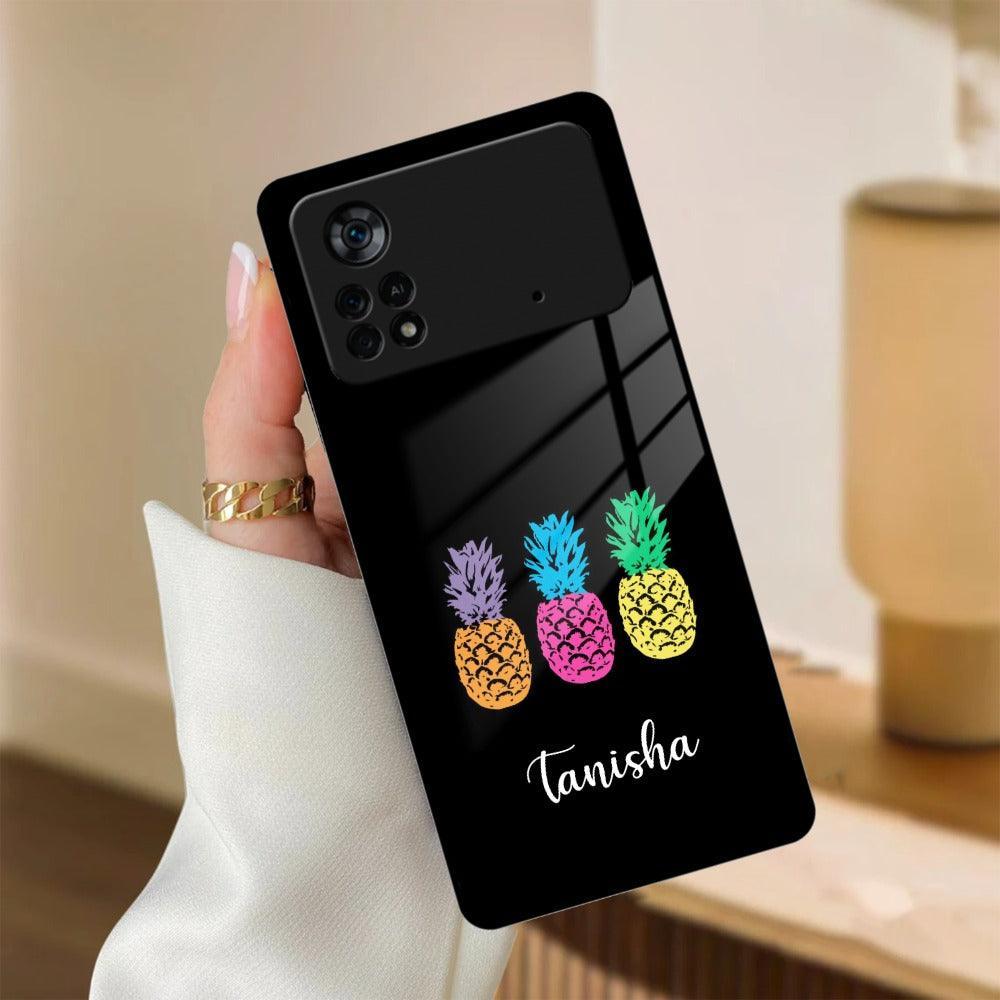 Colorful Pineapple Glass Case Cover For Poco - ShopOnCliQ