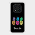 Colorful Pineapple Glass Case Cover For Poco X7 5G
