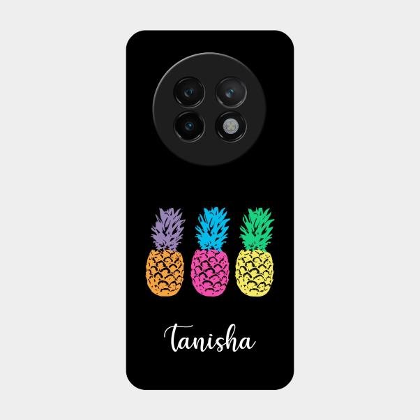 Colorful Pineapple Glass Case Cover For Realme 13 Plus 5G