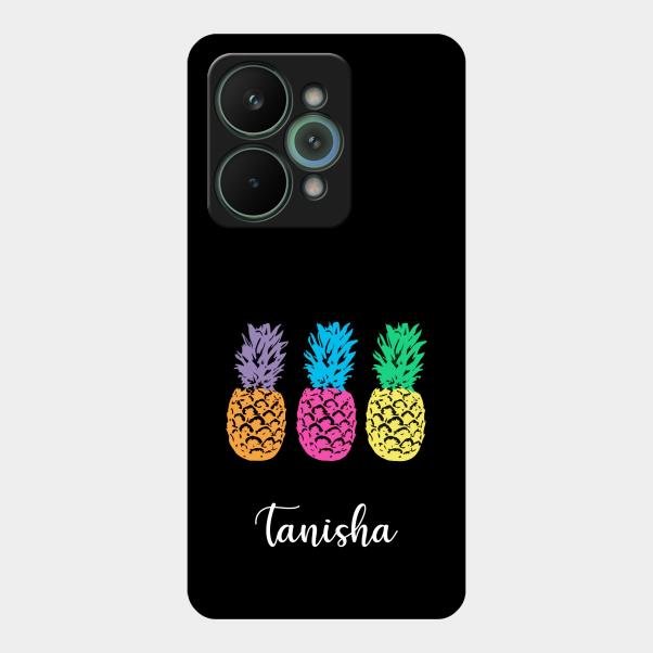 Colorful Pineapple Glass Case Cover For Realme 15 Pro 5G