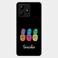 Colorful Pineapple Glass Case Cover For Realme C53